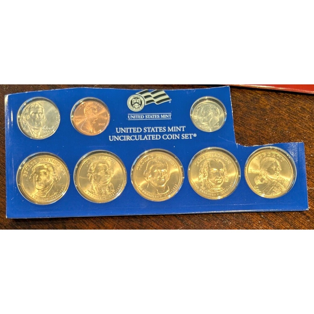 2007 U.S. Mint Uncirculated Set • P+D • Cut From Mint Sets • Dollars & Quarters - Picture 3 of 5